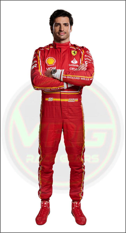 2024 Carlos Sainz F1 Ferrari Race Suit - Vintage Racegears