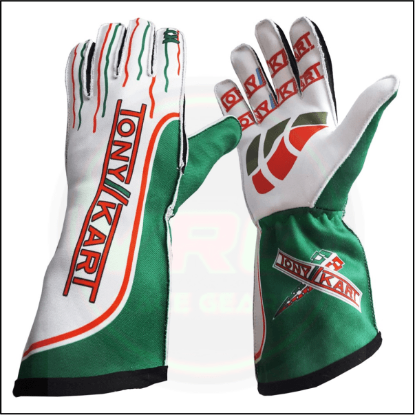 TONY KART GLOVES - GREEN - Vintage Racegears