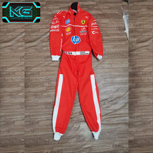 New 2025 Lewis Hamilton Scuderia Ferrari HP F1 Race Suit