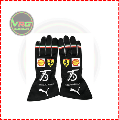 2023 Carlos Sinz F1 Ferrari Gloves Black - Vintage Racegears