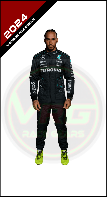 2024 Lewis Hamilton Mercedes AMG F1 Race Suit - Vintage Racegears