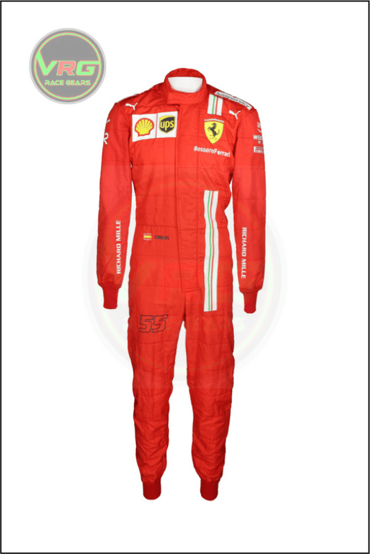 2021 Carlos Sainz Ferrari F1 Race Suit - Vintage Racegears