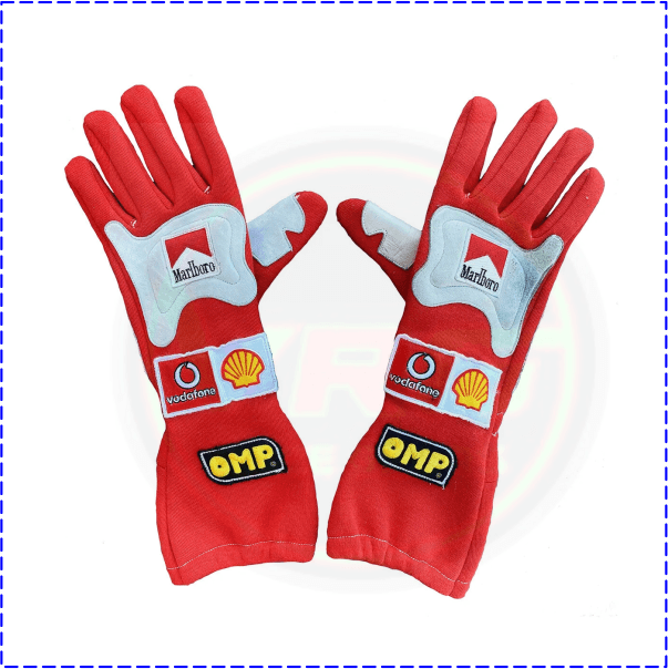 OMP Ayrton Senna F1 Racing Gloves Red - Vintage Racegears