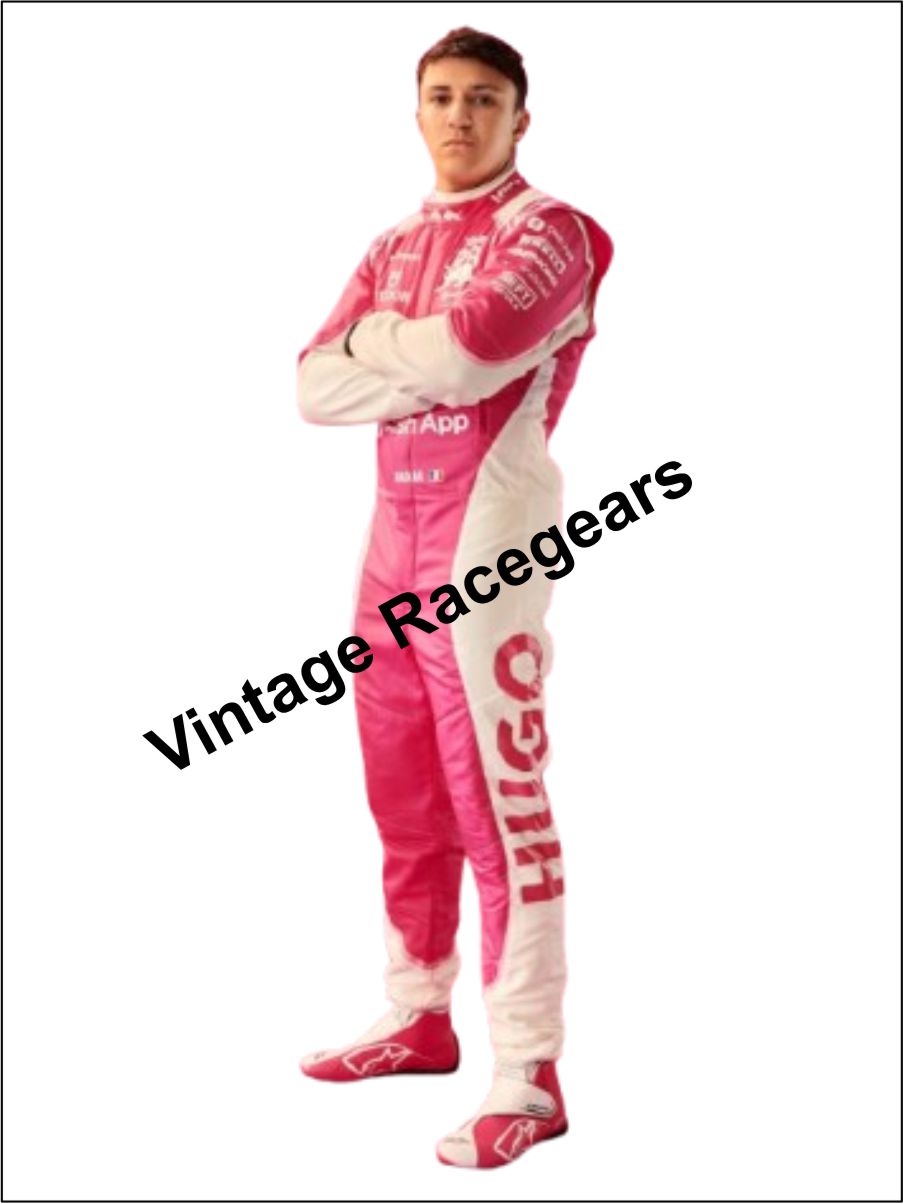 2025 Isack Hadjar Visa Cash App GP Miami F1 Racing Pink Suit