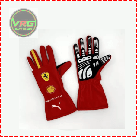 Carlos Sinz F1 Ferrari Gloves Red - Vintage Racegears