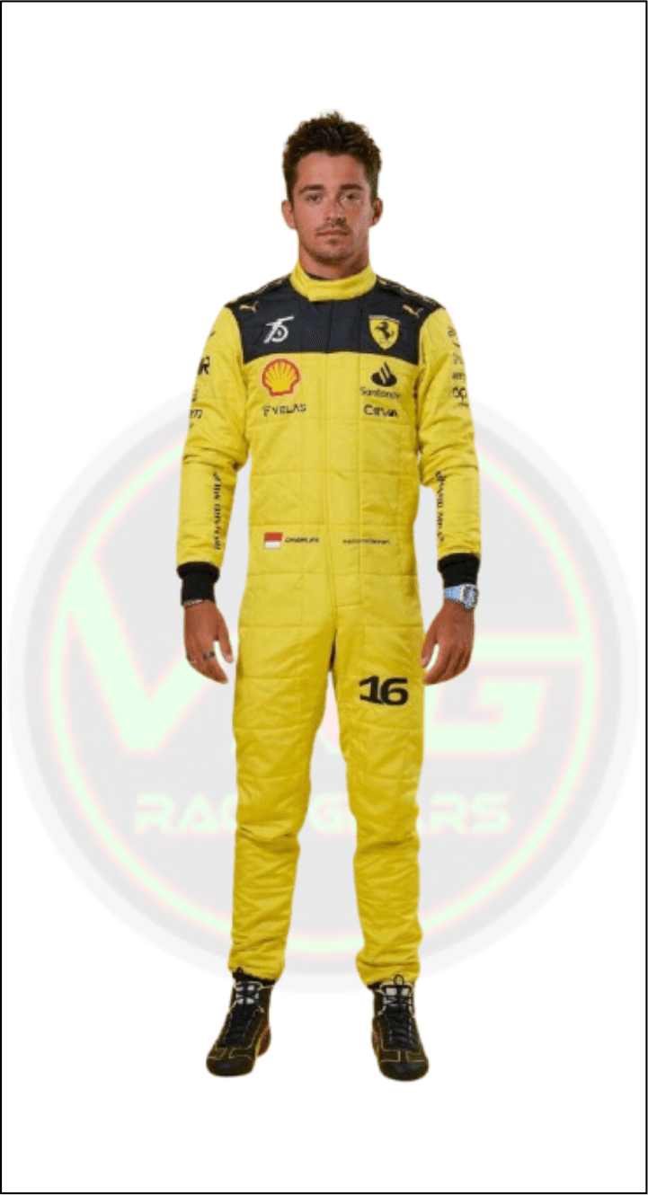 Charles Leclerc Italian GP F1 Race Suit- Yellow - Vintage Racegears