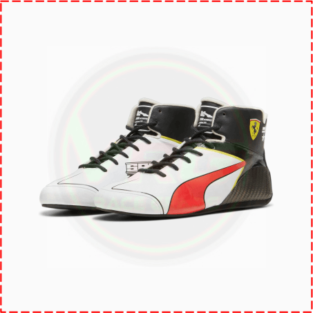 Charles Leclerc F1 Racing Shoes White - Vintage Racegears