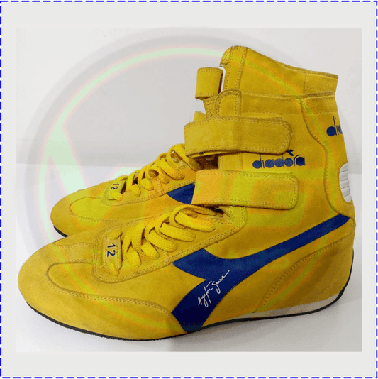 Ayrton Senna F1 Shoes - Yellow - Vintage Racegears