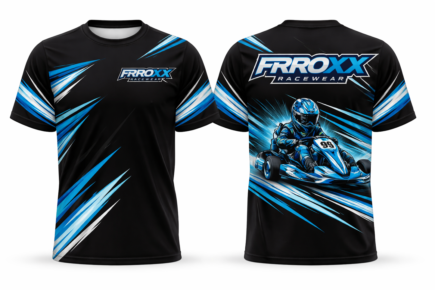 New Frroxx Racewear Kart Racing Sublimation Printed T-Shirt
