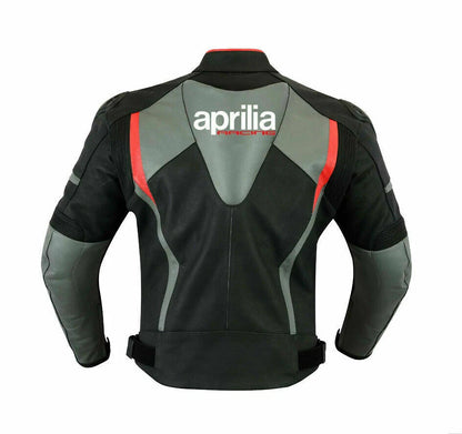 New Aprilia Men's Motorcycle Leather Jacket