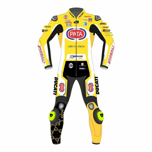 Yellow Motorcycle Suit Andrea Iannone Ducati WSBK 2025