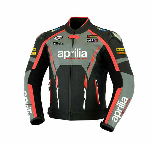 New Aprilia Men's Motorcycle Leather Jacket