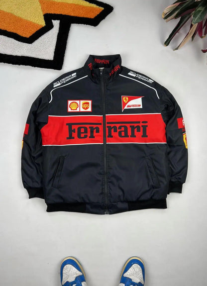 F1 Ferrari vintage jacket Black - Vintage Racegears