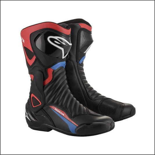 ALPINESTARS HONDA SMX-6 V2 BLACK RED BLUE BOOTS
