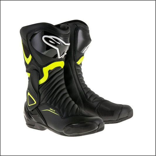Alpinestars SMX-6 v2 Motorcycle Boot (Black/Fluo Yellow)