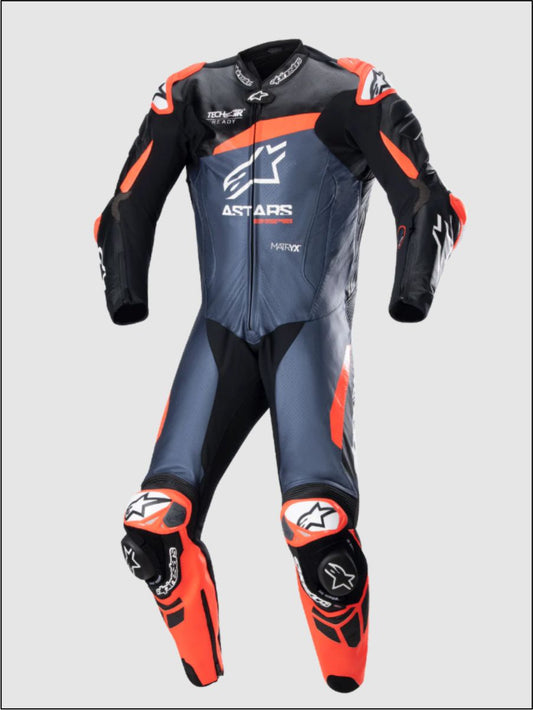 GP Plus V4 Leather Suit - 1PC Gary - Black