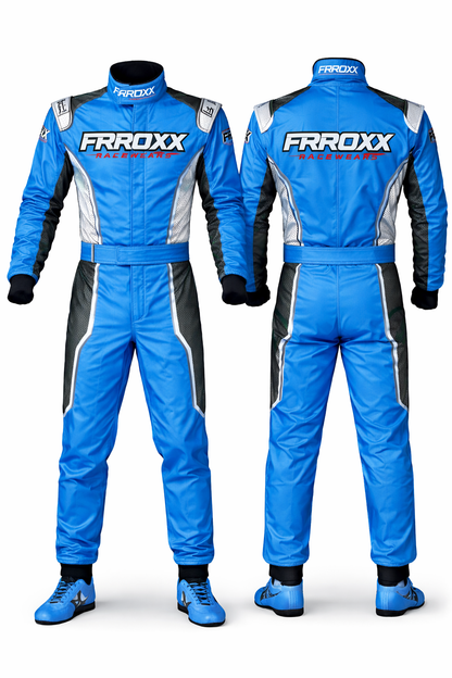 2026 FRROXX Racewear Go Kart Racing Custom Suit Blue