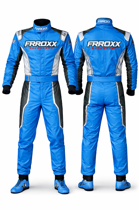 2026 FRROXX Racewear Go Kart Racing Custom Suit Blue