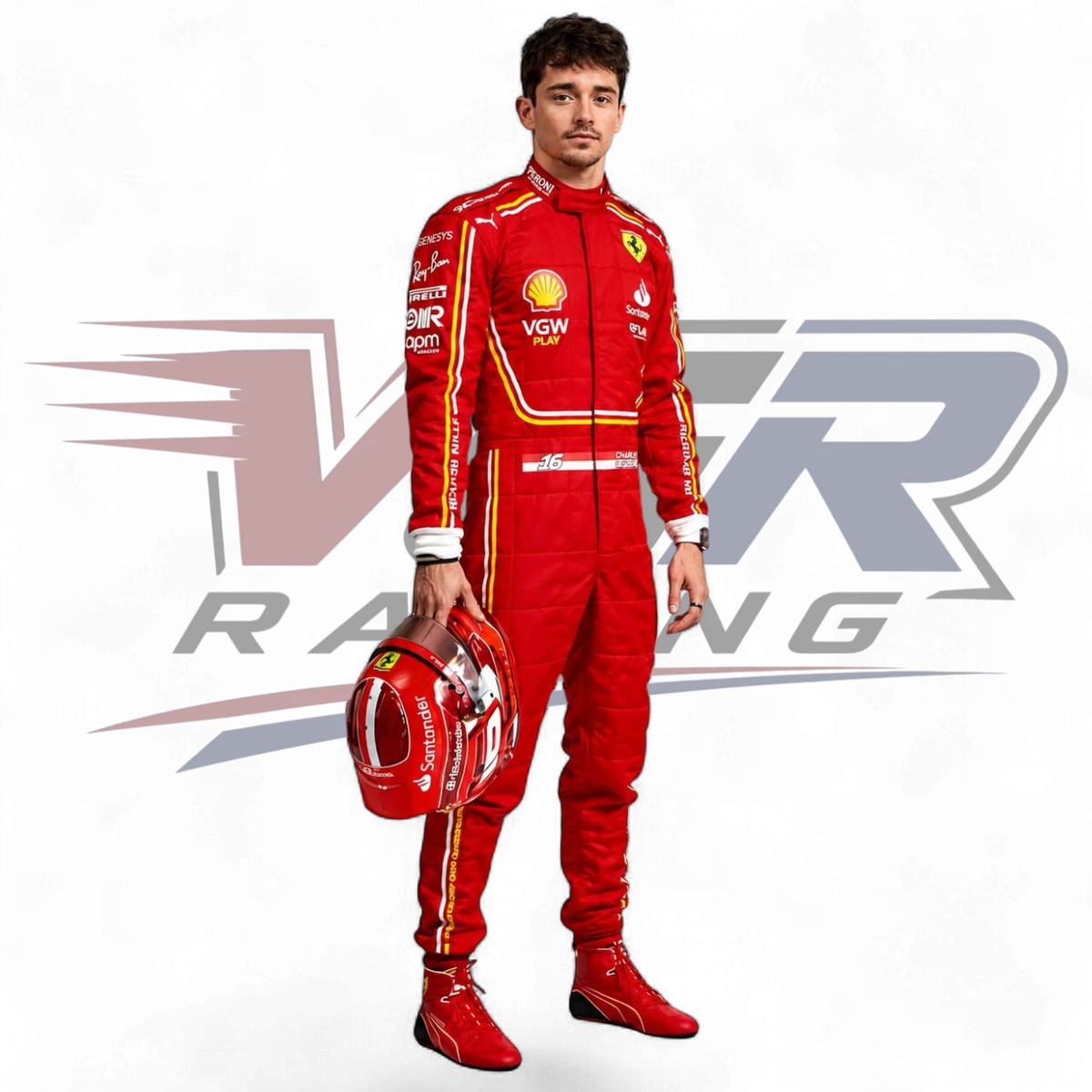 2024 Charles Leclerc Monaco GP Ferrari F1 Replica Race Suit