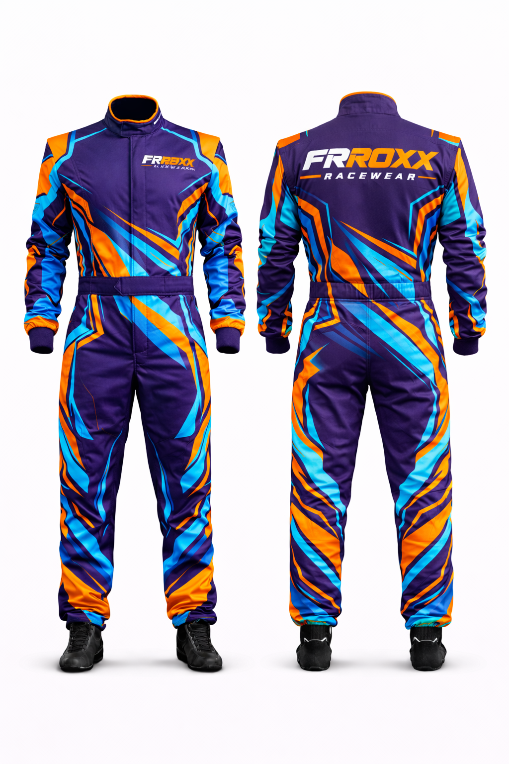 2026 FRROXX Racewear Sublimation Printed Kart Racing Suit Purple