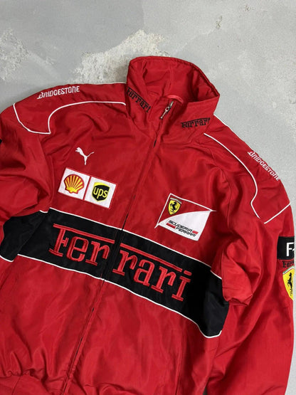 f1 Ferrari vintage jacket Black - Red - Vintage Racegears