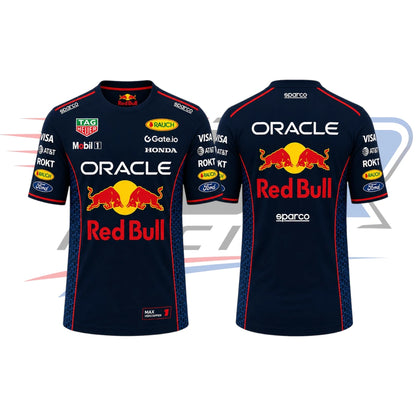 2026 Red Bull Racing F1 Team Max Verstappen Racing T-Shirt – Navy Blue