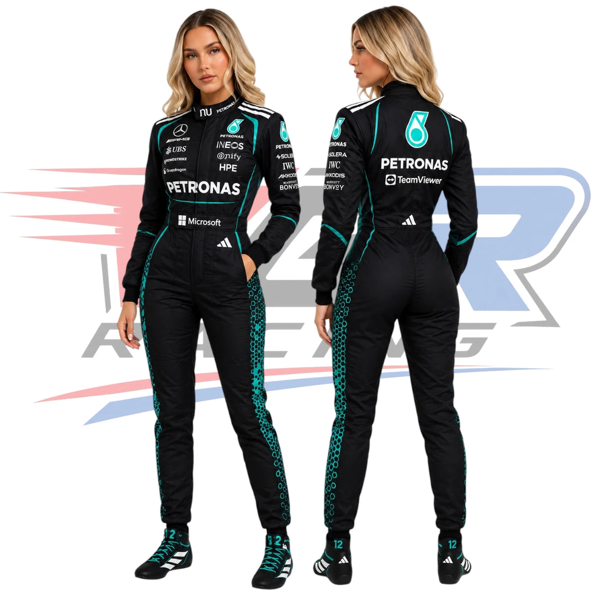2026 F1 Team Mercedes Women’s Racing Suit Black