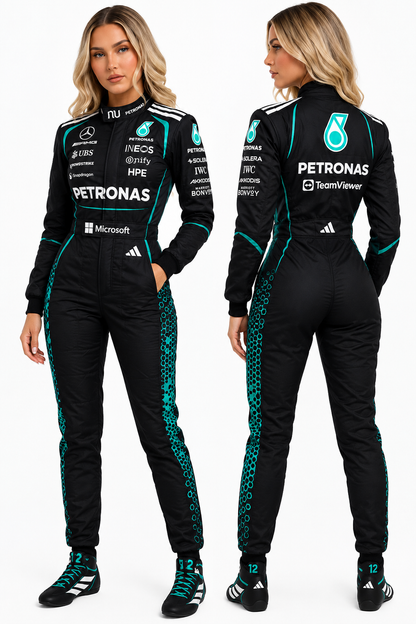 2026 F1 Team Mercedes Women’s Racing Suit Black