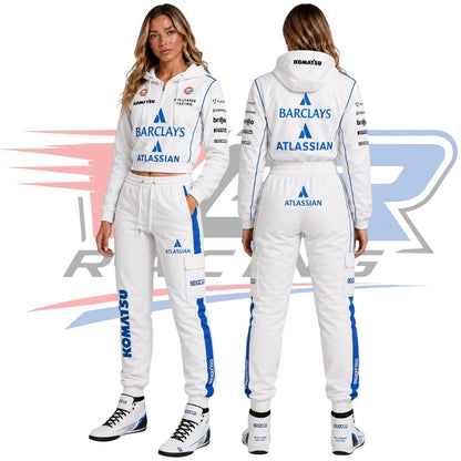 F1 Team Williams Racing Women’s Hoodie & Jogger Set – White & Blue