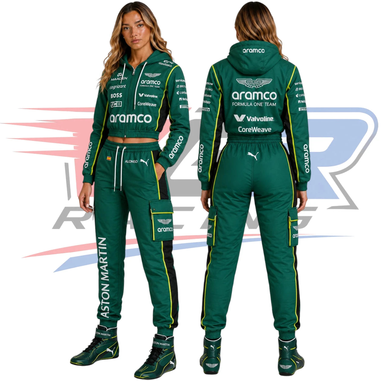 F1 Team Aston Martin Women’s Hoodie & Jogger Set – Green