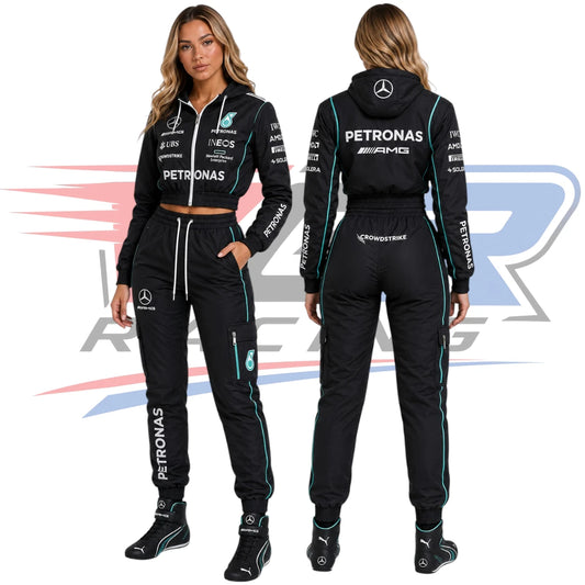 F1 Team Mercedes Women’s Hoodie & Jogger Set Black