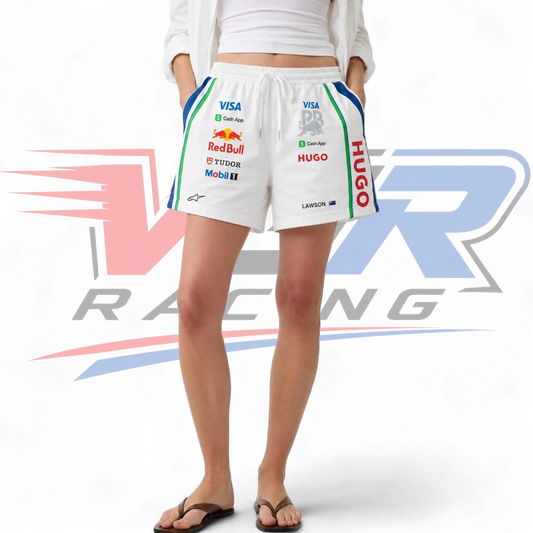 2026 F1 Team Visa Cash App RB Men’s & Women’s Shorts – White