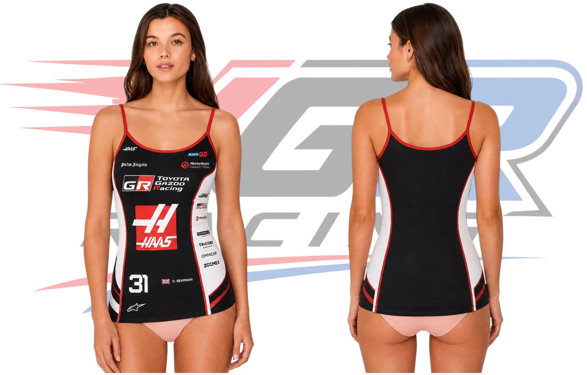 2026 F1 Team Haas Women’s Strap Top – Black