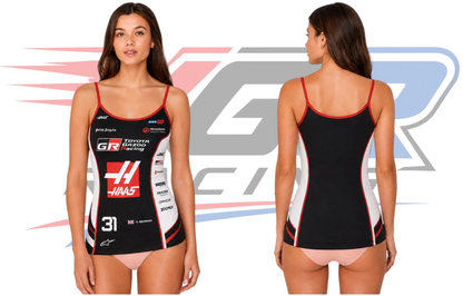 2026 F1 Team Haas Women’s Strap Top – Black