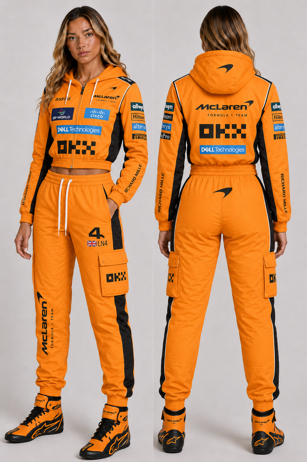 F1 Team McLaren Women’s Hoodie & Jogger Set Orange