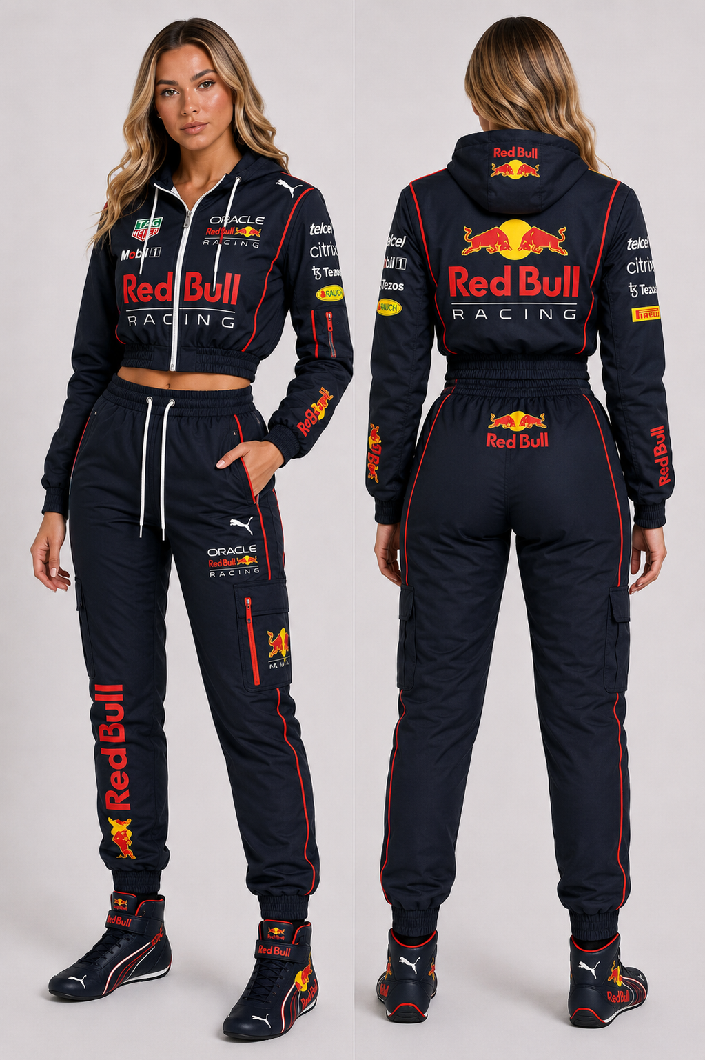 F1 Team Red Bull Racing Women’s Hoodie & Jogger Set – Navy Blue
