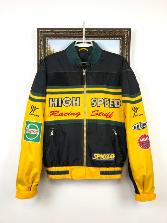 High Speed F1 Vintage Racing Jacket Yellow