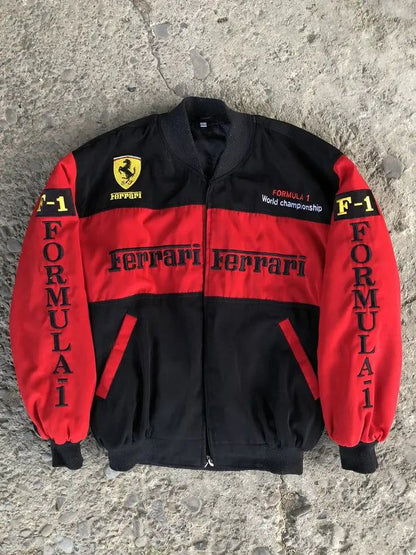 Vintage Ferrari F1 Racing Jacket Sublimation  Logo