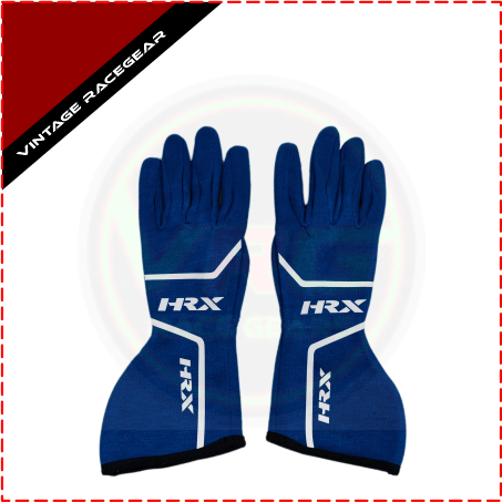 HRX FIA Racing Gloves - Blue - White - Vintage Racegears