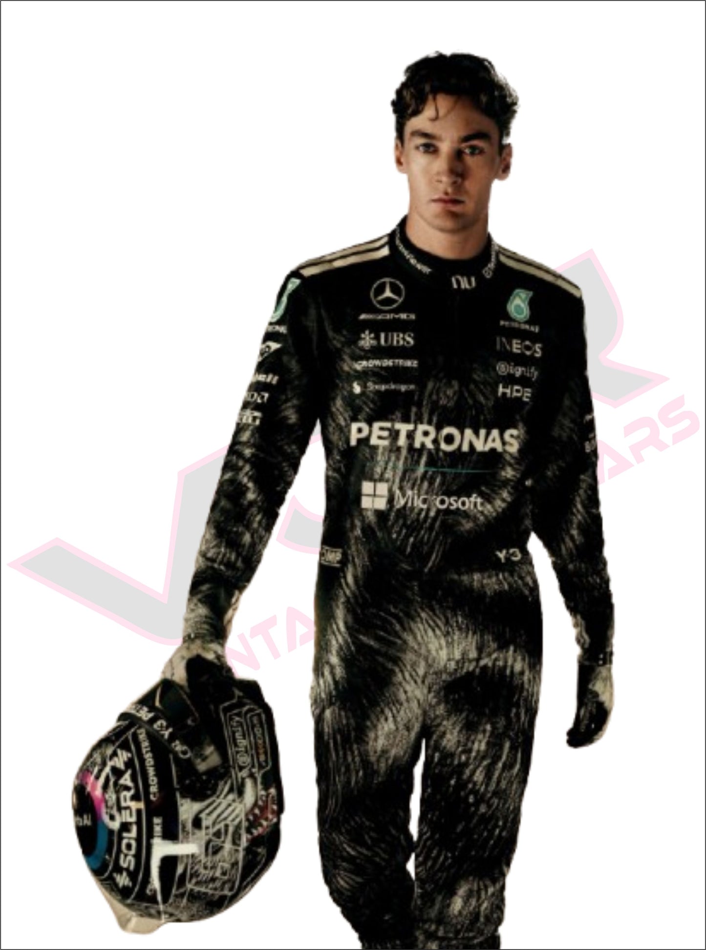 New 2026 George Russell Mercedes Unique Wolf  F1 Race Suit