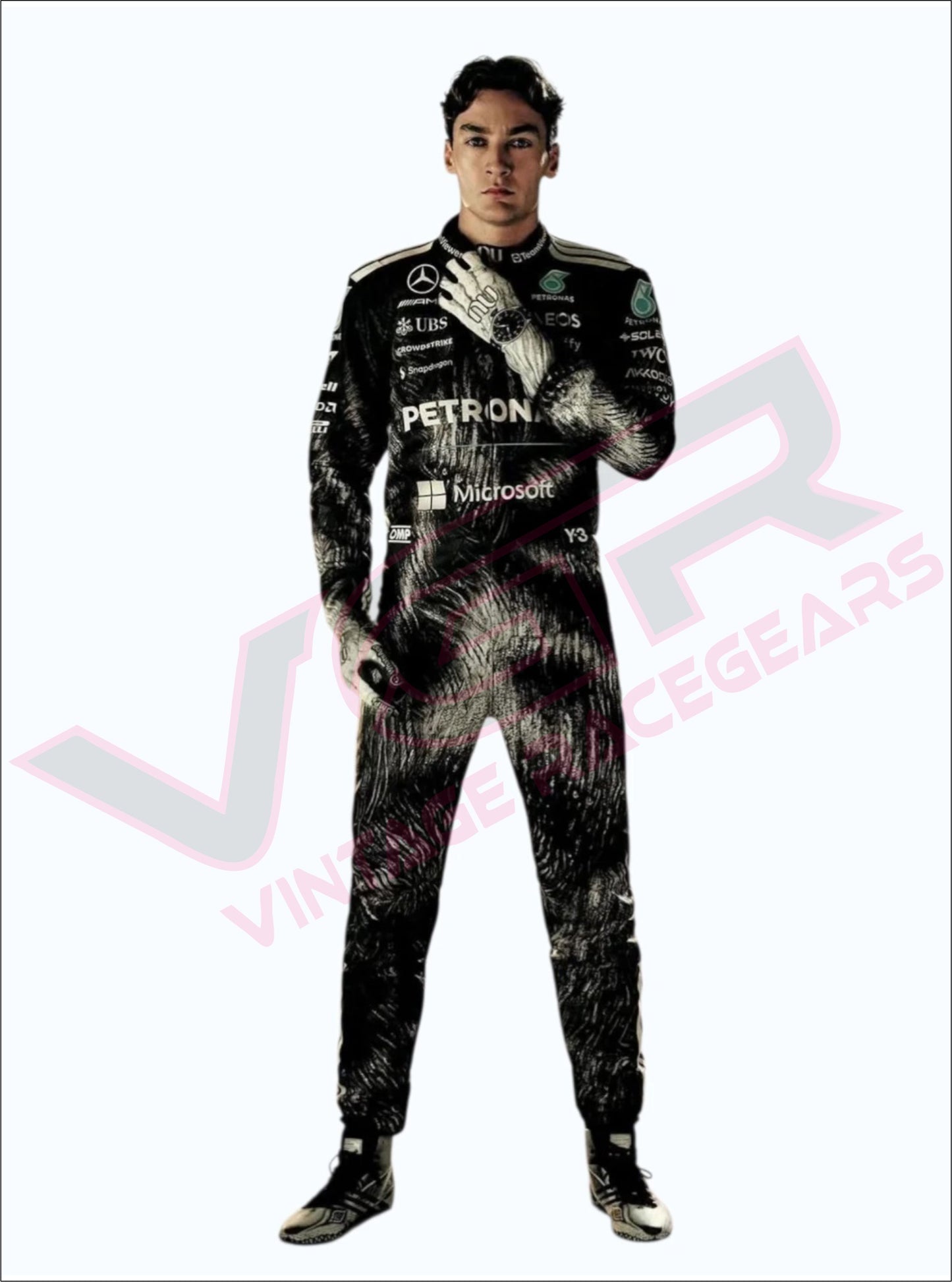 New 2026 George Russell Mercedes Unique Wolf  F1 Race Suit