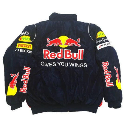 Red Bull f1 vintage jacket Black - Vintage Racegears