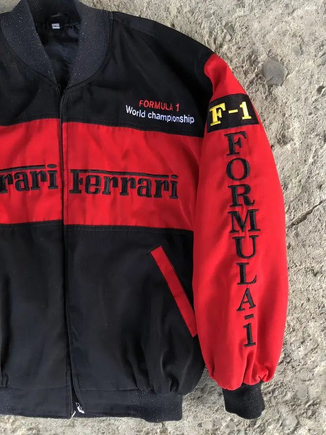 Vintage Ferrari F1 Racing Jacket Sublimation  Logo