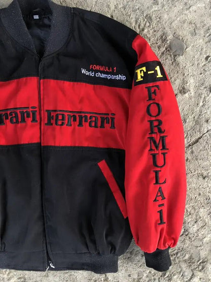 Vintage Ferrari F1 Racing Jacket Sublimation  Logo