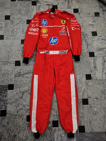 New 2025 Charles Leclerc Scuderia Ferrari HP F1 Race Suit