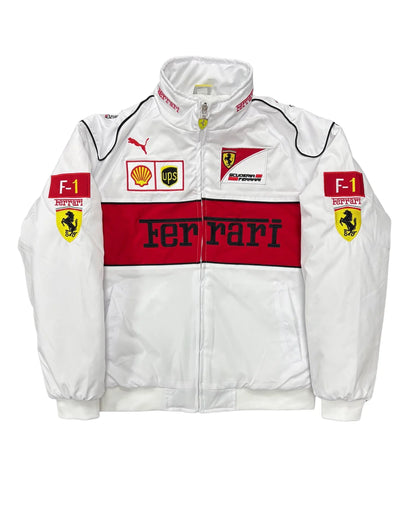 Ferrari F1 Vintage Racing Jacket - White