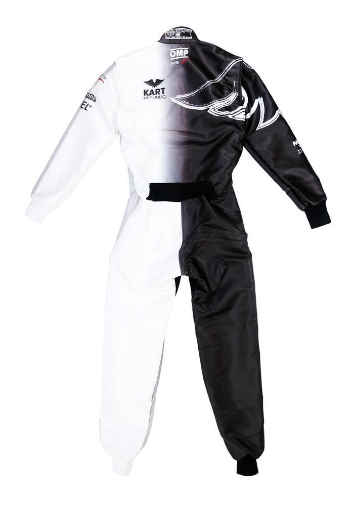 New Kart Republic Suit White-Black - Vintage Racegears