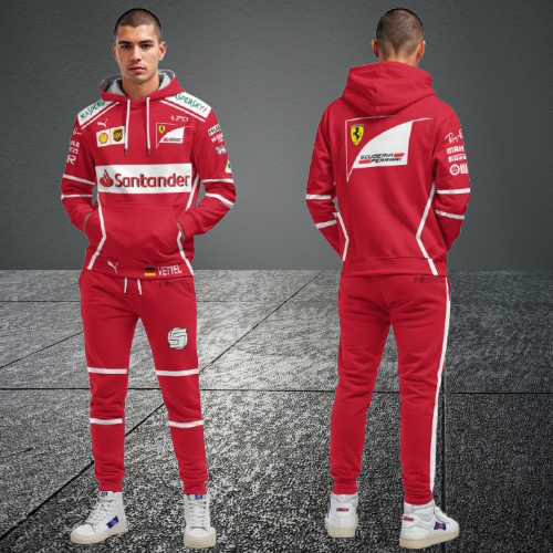 Sebastian Vettel Ferrari F1 Racing Tracksuit Red 2017