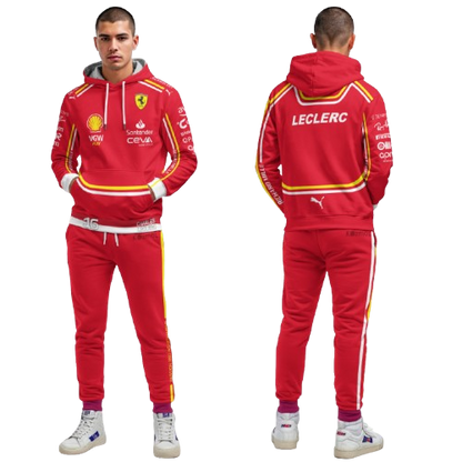 Charles Leclerc Racing F1 Tracksuit Red 2024