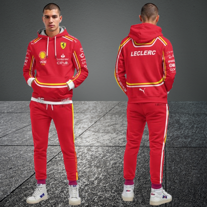 Charles Leclerc Racing F1 Tracksuit Red 2024